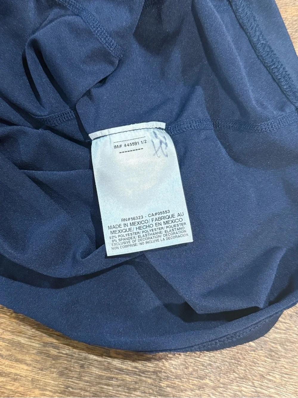 Nike Dri Fit Men’s Navy Sleeveless Swim/Training Tank with White Swoosh